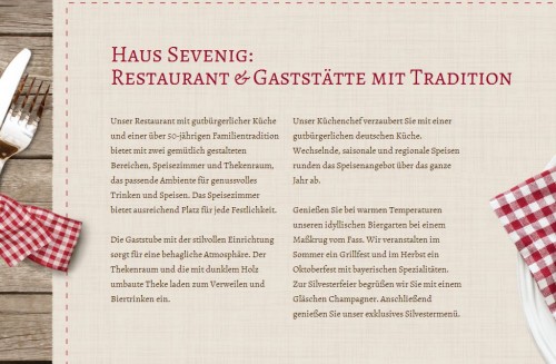 Firmenprofil von: Haus Sevenig: Restaurant und Gaststätte in Alsdorf