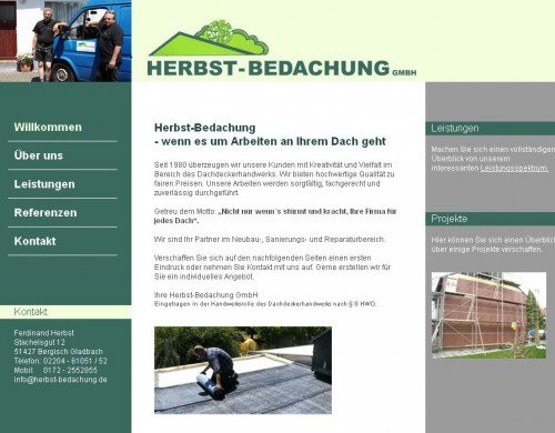 Firmenprofil von: Herbst-Bedachung GmbH in Bergisch Gladbach