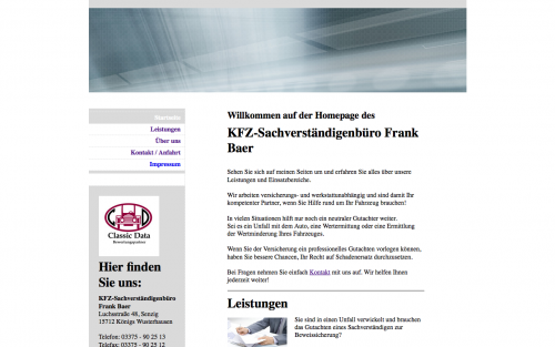 Firmenprofil von: Kfz-Sachverständigenbüro Frank Baer: Schnelle Hilfe bei Unfällen in Berlin