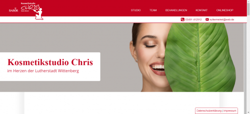 Firmenprofil von: Für Ihr Wohlbefinden: Kosmetikstudio Chris in Lutherstadt Wittenberg