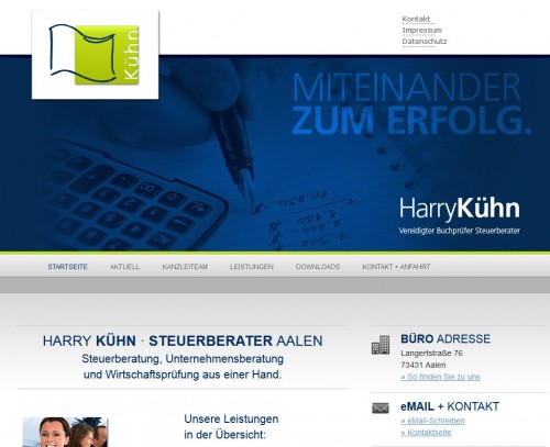 Firmenprofil von: Steuerberater Harry Kühn aus Aalen