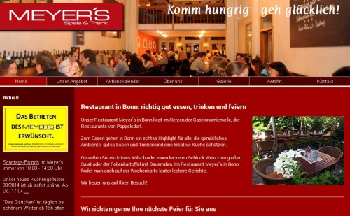 Firmenprofil von: Meyer´s Speis&Trank in Bonn Poppelsdorf