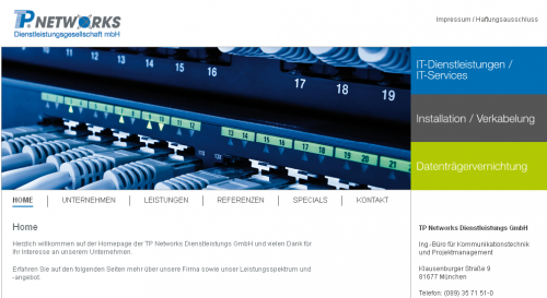 Firmenprofil von: TP Networks Dienstleistungsgesellschaft in München