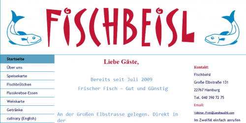 Firmenprofil von: Fischrestaurant und Bistro Fischbeisl in Hamburg