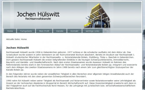 Firmenprofil von: Immobilienrecht: Rechtsanwaltskanzlei Jochen Hülswitt in Gelsenkirchen