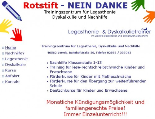 Firmenprofil von: Rotstift – NEIN DANKE Trainingszentrum für Legasthenie, Dyskalkulie und Nachhilfe in Voerde