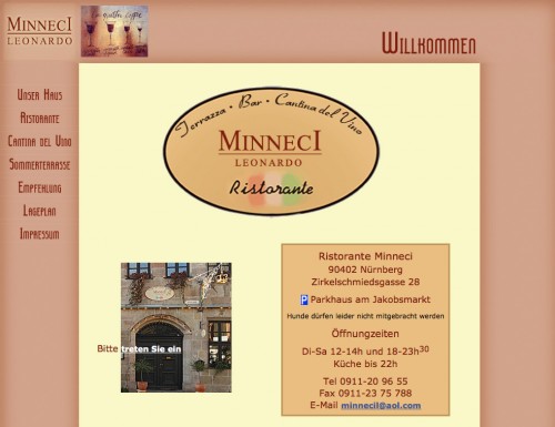 Firmenprofil von: Minneci Leonardo – Restaurant in Nürnberg