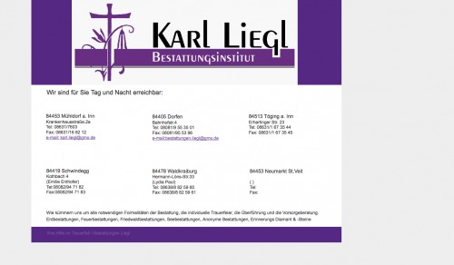 Firmenprofil von: Bestattungsinstitut Liegl in Mühldorf am Inn