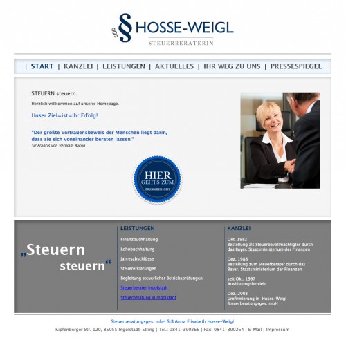 Firmenprofil von: Ingolstadts Steuerberatung: Hosse-Weigl Steuerberatungsges. mbH