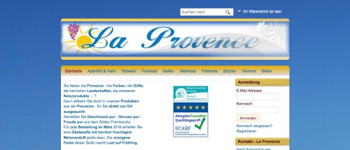 Firmenprofil von: Französische Weine und Spezialitäten: Online-Shop La Provence