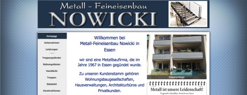Firmenprofil von: Einzigartige Metallarbeiten in Essen: Traditionsbetrieb Metallbau Nowicki 