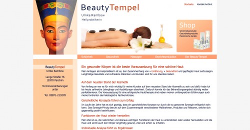 Firmenprofil von: BeautyTempel Rambow in Parchim: Harmonie für Körper und Haut