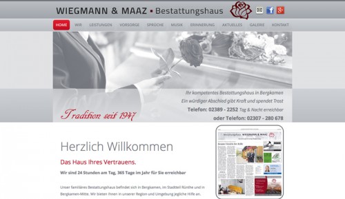 Firmenprofil von: Bestatter in Bergkamen: Bestattungshaus Wiegmann & Maaz GbR