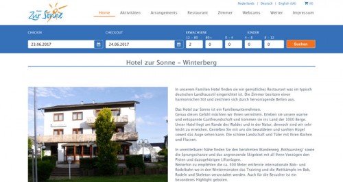 Firmenprofil von: Hotel zur Sonne in Winterberg:  für einen abwechslungsreichen Urlaub