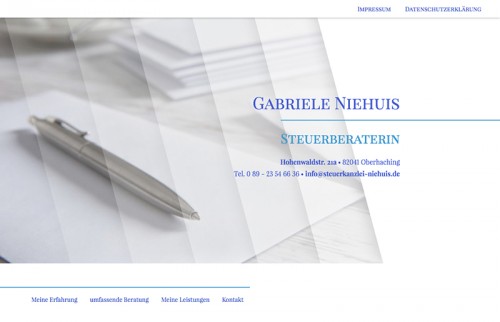 Firmenprofil von: Ordnungsgemäße Finanzbuchhaltung – Steuerberaterin Gabriele Niehuis in Oberhaching