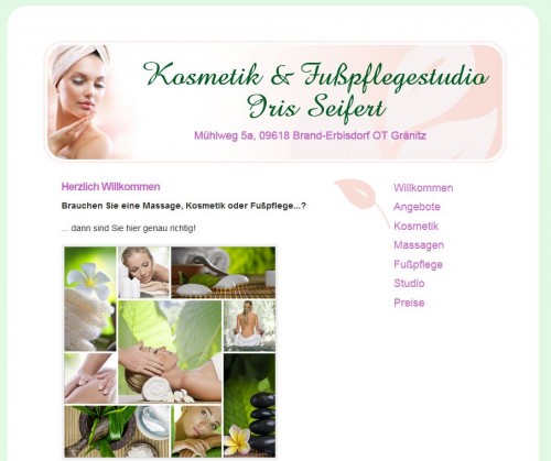 Firmenprofil von: Kosmetik & Fußpflegestudio Iris Seifert in Brand-Erbisdorf – das Kosmetikstudio zum Wohlfühlen