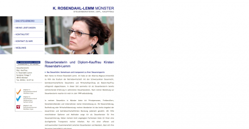 Firmenprofil von: Ausgezeichnete Steuerberatungen in Münster – Steuerberaterin Kirsten Rosendahl-Lemm
