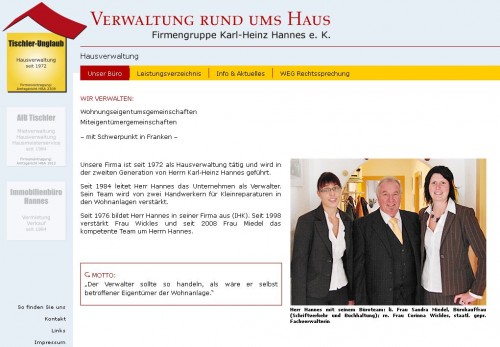 Firmenprofil von: Verwaltung rund ums Haus, Firmengruppe Karl-Heinz Hannes e.K in Bayreuth