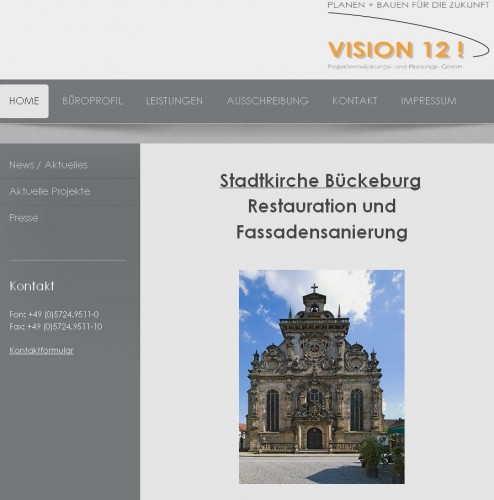 Firmenprofil von: VISION 12! Projektentwicklungs- und Planungs- GmbH in Obernkirchen