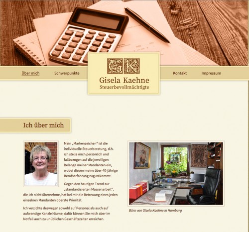 Firmenprofil von: Steuerbevollmächtigte in Hamburg: Gisela Kaehne