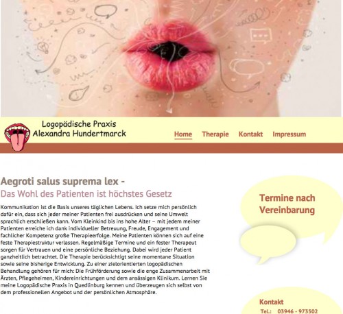 Firmenprofil von: Logopädie in Quedlinburg: Logopädische Praxis Hundertmarck