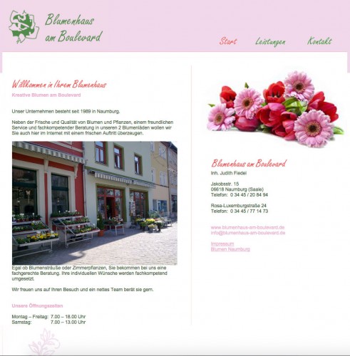 Firmenprofil von: Blumen in Naumburg: Blumenhaus am Boulevard