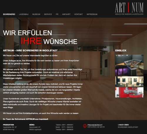 Firmenprofil von: Schreiner in Ingolstadt: Artinum