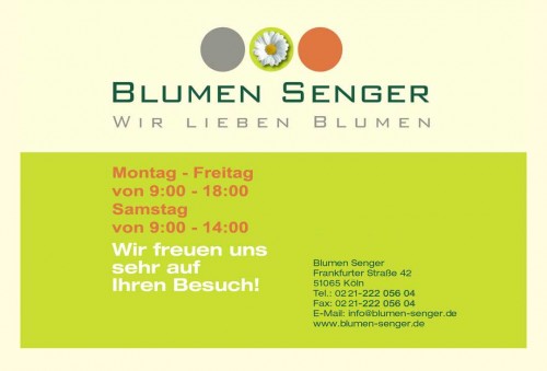 Firmenprofil von: Blumen für jeden Anlass: Blumengeschäft Senger in Köln Mülheim