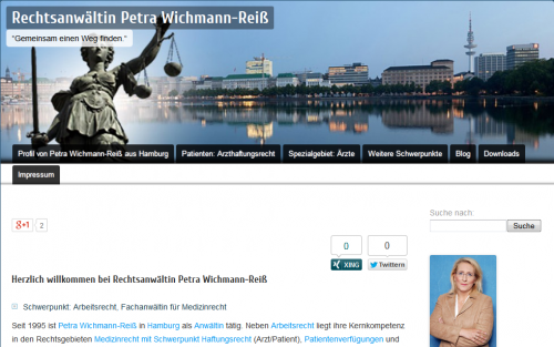 Firmenprofil von: Rechtsanwältin in Hamburg: Rechtsanwaltskanzlei Petra Wichmann-Reiß