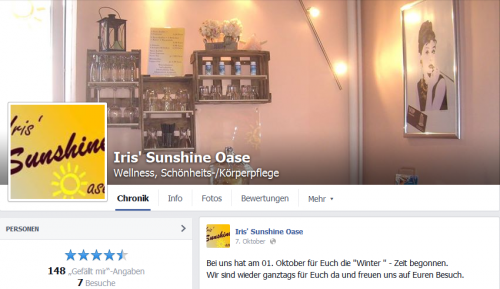 Firmenprofil von: Sonnestudio Iris' Sunshine Oase in Herxheim