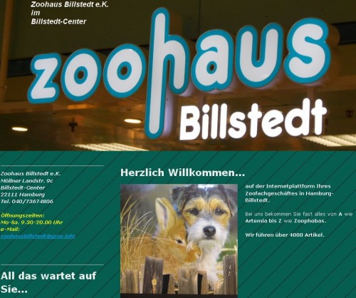 Firmenprofil von: Zoohaus Billstedt in Hamburg