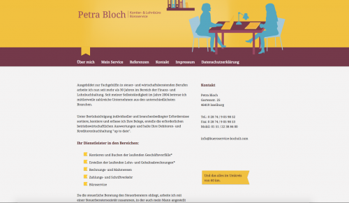 Firmenprofil von: Finanzbuchhaltung in Bocholt – Kontier- & Lohnbüro Büroservice Petra Bloch