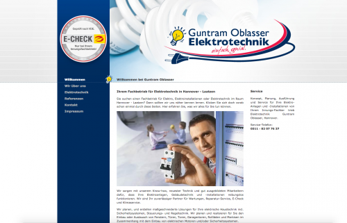 Firmenprofil von: Elektrotechnik & Bauelemente Oblasser in Hannover Laatzen