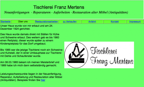 Firmenprofil von: Tischlerei Mertens in Schmallenberg